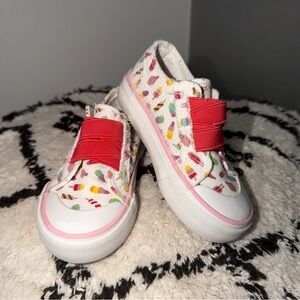 Lily & Dan Toddler Slip On Sneakers Ice Cream Memory Foam Size 7/8 Summer Shoes